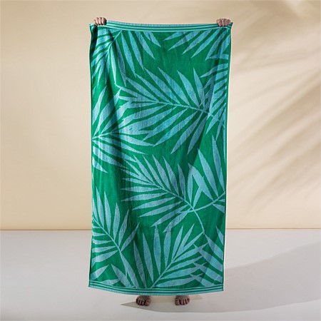 Seaside Supplies Double Jacquard Velour Palm Leaf Beach Towel