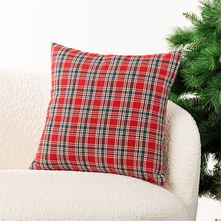 Christmas Wishes Tartan Christmas Cushion