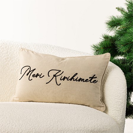 Christmas Wishes Meri Kirihimete Cushion