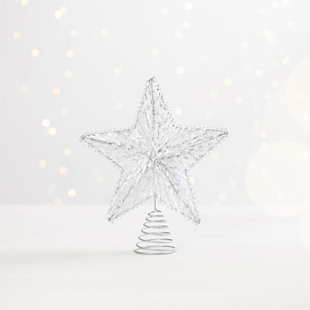 Christmas Wishes Glitter Christmas Tree Star Topper 30cm