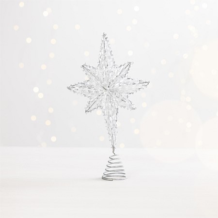 Christmas Wishes Glitter Christmas Tree Star Topper 35cm