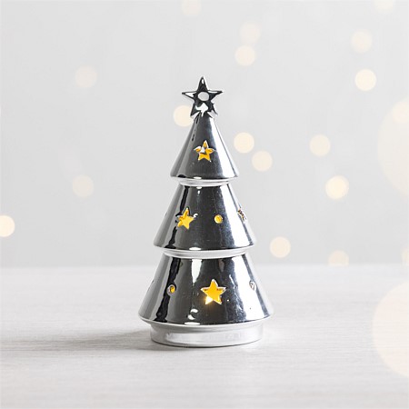 Christmas Wishes Silver Tree with Star LED