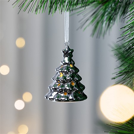Christmas Wishes White LED Star Tree Hanging Decoration
