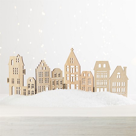 Christmas Wishes Festive Wooden Street Screen 23cm