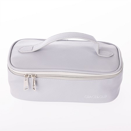 Grace & Gild Silver Luxe Cosmetic Bag Small 