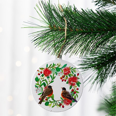 Christmas Wishes Bird Hanging Tree Decoration