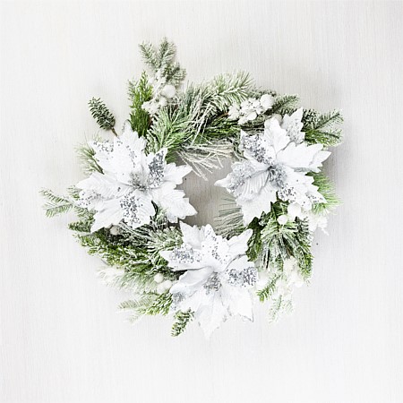 Christmas Wishes Frosty Large Wreath 55cm