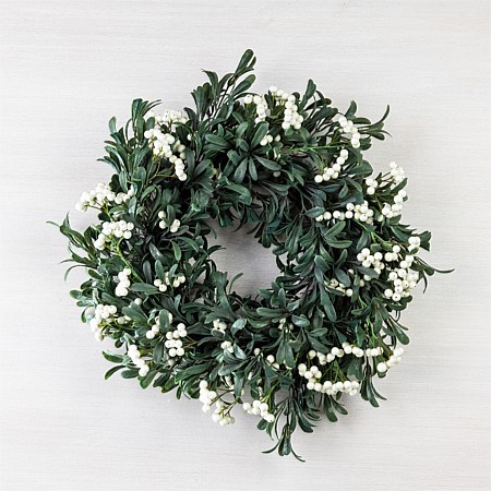 Christmas Wishes Merry Berry White Wreath 53cm