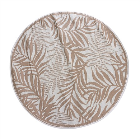 Outsidings Outdoor Round Mat Natural & White 180cm
