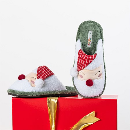 Christmas Wishes Santa Slippers
