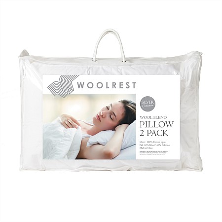 Woolrest Silver Collection Wool Blend Pillow 2 Pack