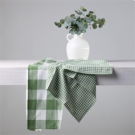 Ecoanthology Chester Recycled Tea Towel 2pc Mint