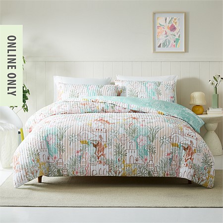 Solace Tropico Quilted Duvet Cover Set