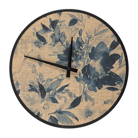 Design Republique Blue Flowers Clock