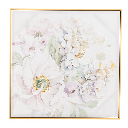 Solace Summer White Blooms Canvas Wall Art