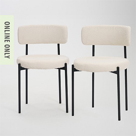 Design Republique Aria Boucle Dining Chair Set of 2 