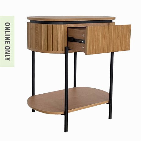 Design Republique Ash 1 Drawer Bedside Table