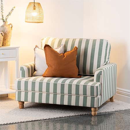 Design Republique Milford Stripe Chair Olive