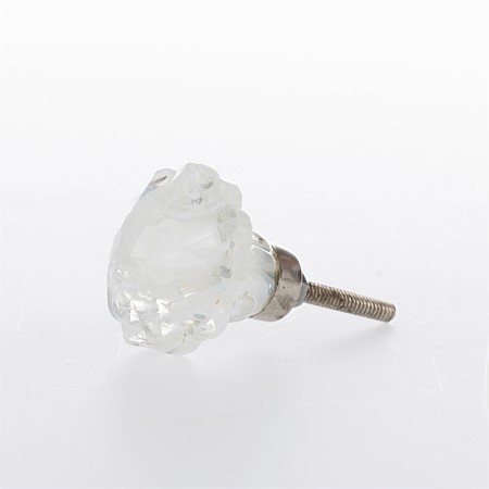 Solace Glass Ivory Drawer Knob