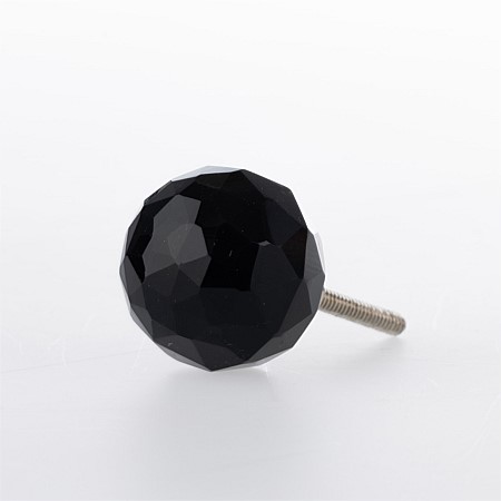 Solace Glass Round Charcoal Drawer Knob