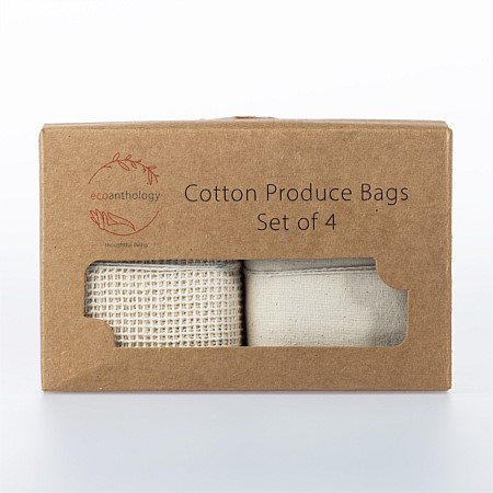 Ecoanthology Cotton Produce Bags 4 Piece