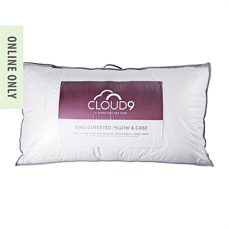 Cloud 9 King-Size Gusseted Pillow and Pillowcase Set