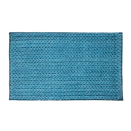  The Home Label Teal Braided Bathmat