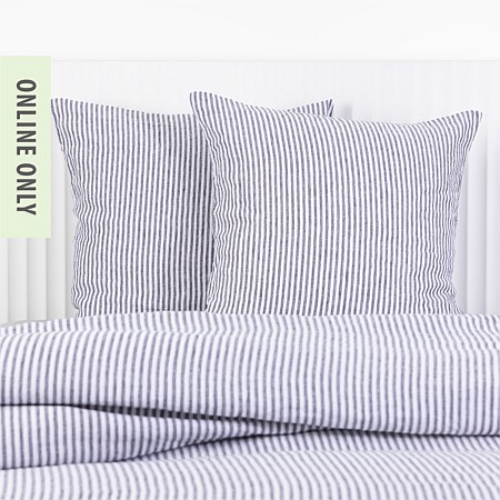 Ecoanthology 100% Linen Stripe Pair European Pillowcases