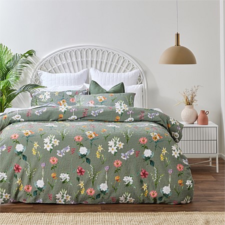 Home Co. Ruby Sage Textured Duvet Cover Set