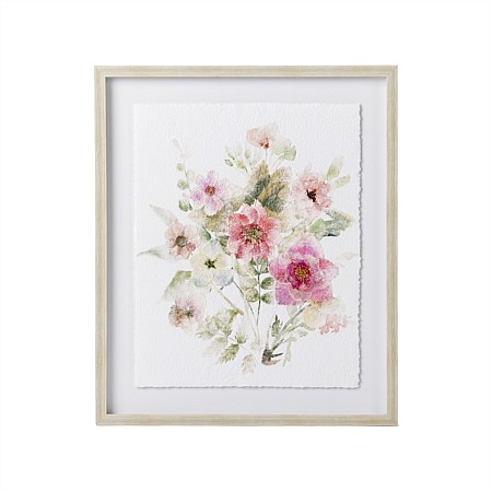 Solace Textured Floral Wall Art Pink