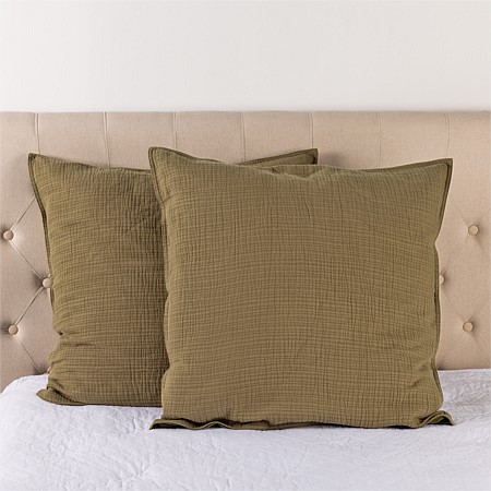 Fieldcrest Manaia Cotton 2 Pack Euro Pillowcases