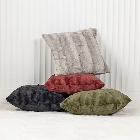 Solace Channel Faux Fur Cushion