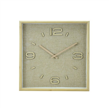 Design Republique Leif Linen Look Square Wall Clock