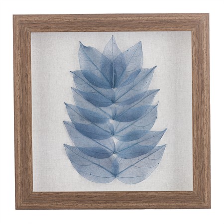 Gracious Living 3D Leaf Wall Art Blue