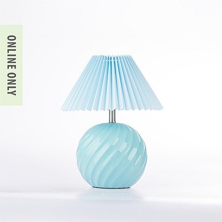 Amparo Candy Swirl Blue Table Lamp