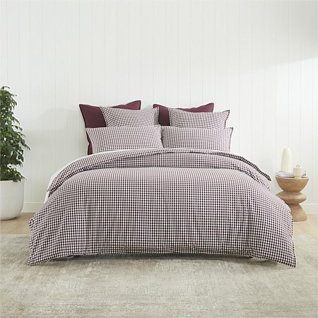 Fieldcrest Stonewashed 100% Cotton Gingham Duvet Cover