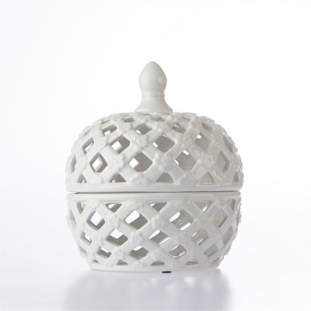 Gracious Living Ascot Braid Ceramic Jar With Lid
