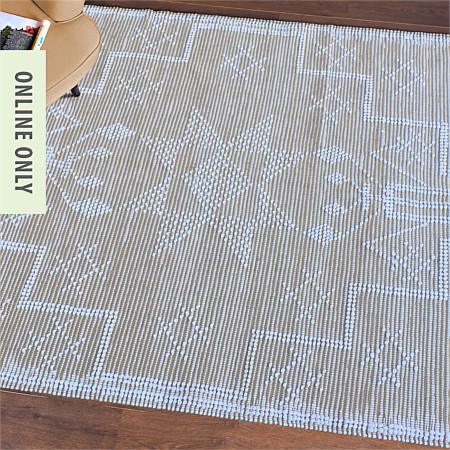 Solace Dakota White & Natural Cotton Rug 160x230cm