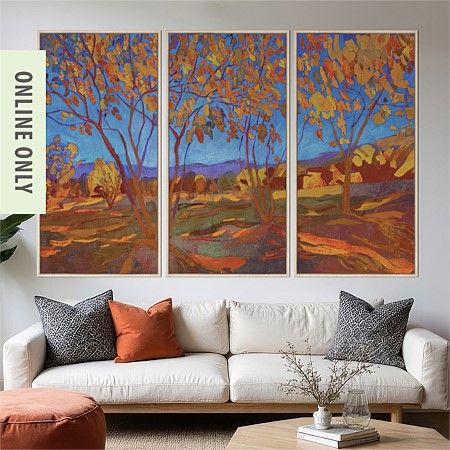 Design Republique Autumn Trees Framed Canvas Set of 3