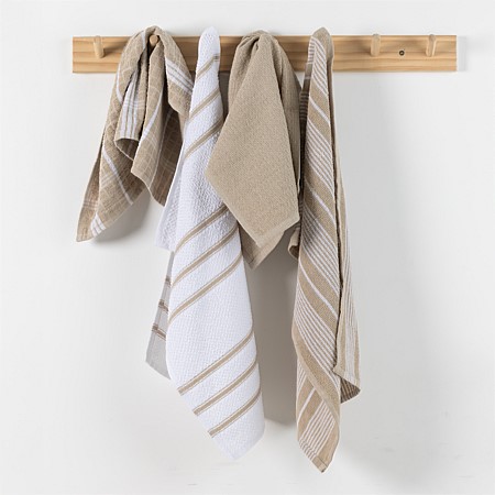 Home Co. Terry Tea Towels Linen 4 Pack