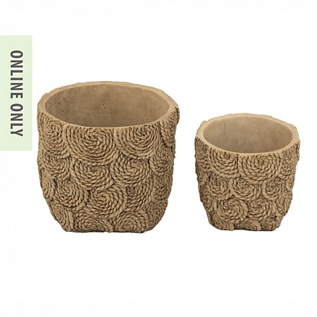 Cove Weave Circles Planter Set Of 2