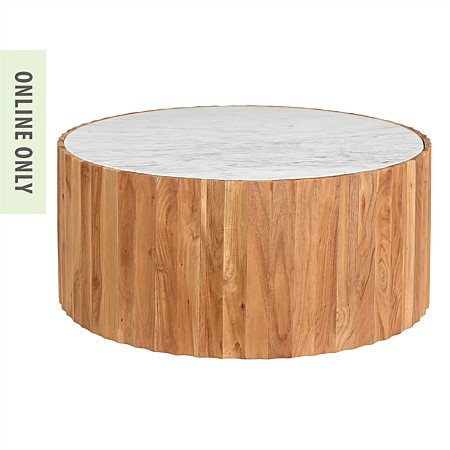 Design Republique Lars Acacia & Marble Coffee Table