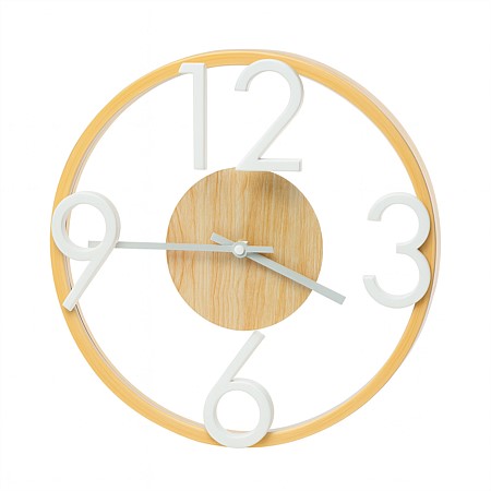 Home Co. Freya Wood Look Clock 