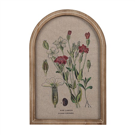 Solace Arched Red Flower Wall Art