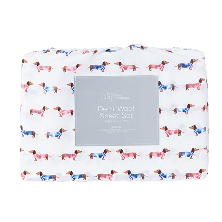 Design Republique Demi Woof Cotton Sheet Set 