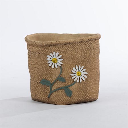 Solace Daisy Cement Planter Large