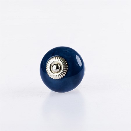 Solace Ceramic Solid Drawer Knob Denim 