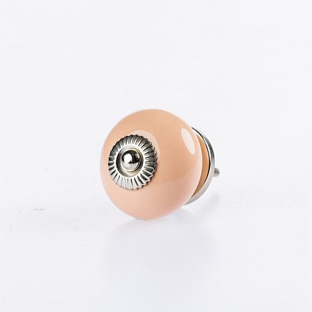 Solace Ceramic Solid Drawer Knob Coral