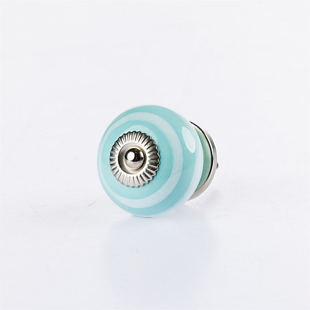Solace Stripe Drawer Knob Ocean