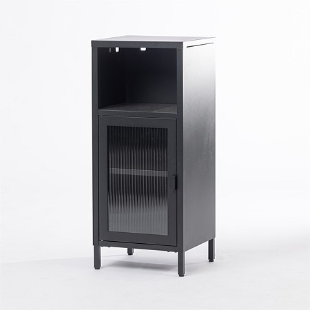 Design Republique Fluted Glass 1 Door Cabinet